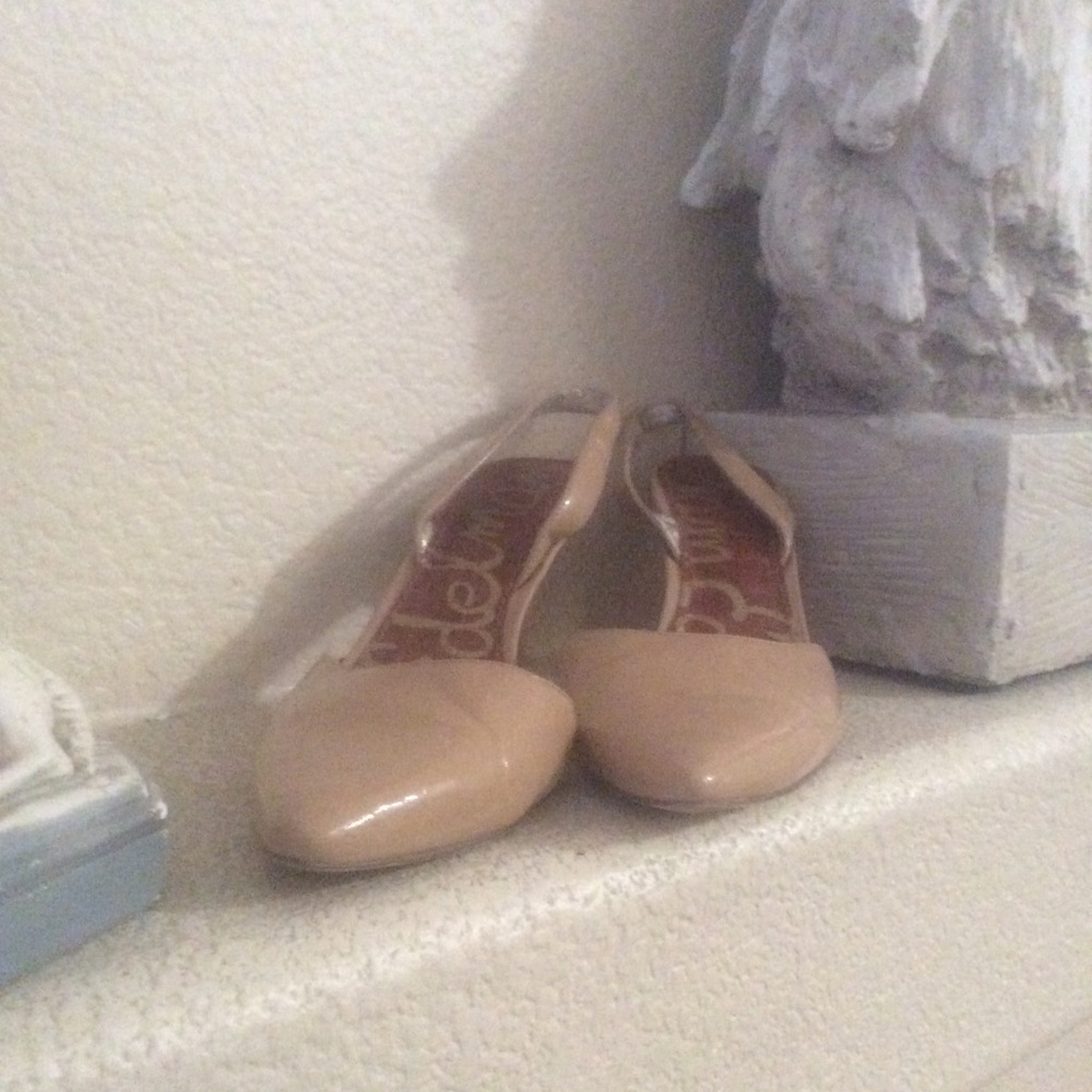 Sam Edelman Beige Sling Back Kitten Heels
